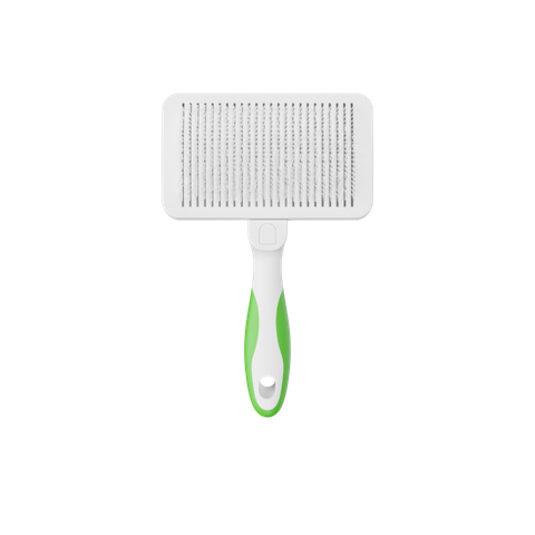 Andis Self Cleaning Slicker Brush White Lime Green