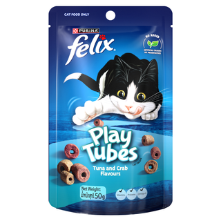 FELIX Play Tubes Tuna & Crab Cat Treats 50g