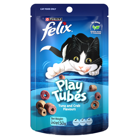 FELIX Play Tubes Tuna & Crab Cat Treats 50g