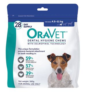 ORAVET DENTAL CHEWS DOG SMALL 4.5-11KG 28PK
