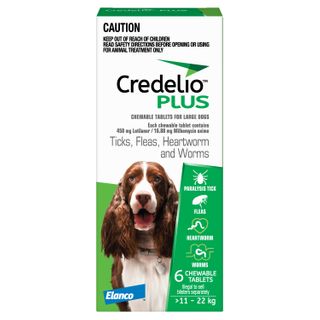 CREDELIO PLUS LARGE 11-22KG GREEN 6PK CHEWABLE TABLET