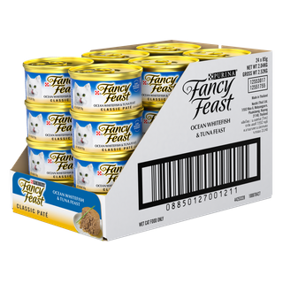 Fancy Feast Classic Pate Ocean Whitefish & Tuna Feast Gourmet 24X85G