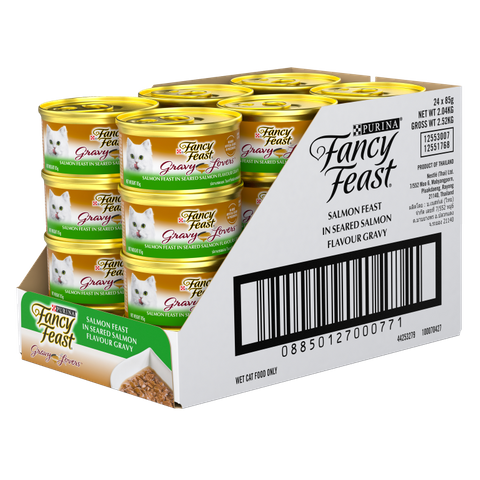 Fancy Feast Gravy Lovers Salmon Feast Seared Salmon Flavour Gravy Gourmet 24X85G