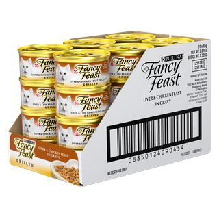 Fancy Feast Grilled Liver & Chicken Feast Gravy Gourmet 24X85G