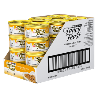 Fancy Feast Grilled Chicken & Beef Feast Gravy Gourmet 24X85G