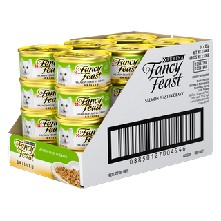 Fancy Feast Grilled Salmon Feast Gravy  Gourmet 24X85G