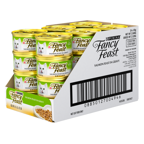 Fancy Feast Grilled Salmon Feast Gravy  Gourmet 24X85G