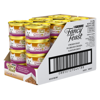 FANCY FEAST GL CHICKEN FEAST GRILLED CHICKEN FLAVOUR GRAVY 24X85G
