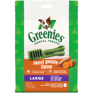 GREENIES Canine Sweet Potato Flavored Large Dental Treats 340g
