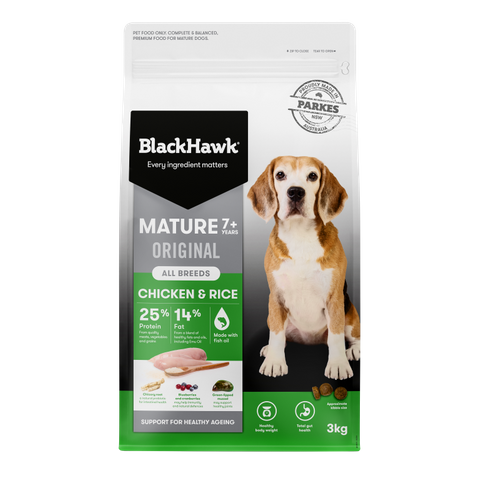 Black Hawk Original Mature Dog Food Chicken & Rice 3kg