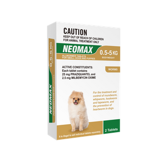 NEOMAX ALLWORMER 0-5KG 2TABLETS