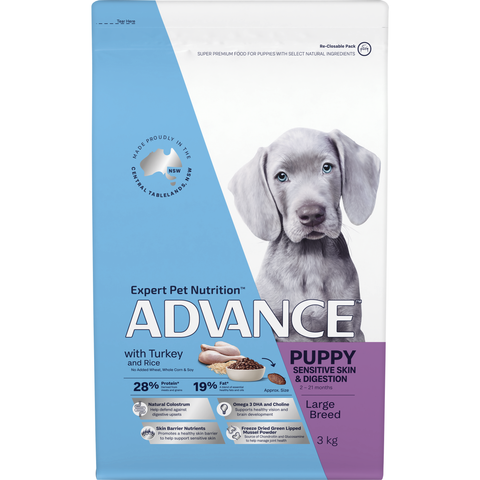 ADVANCE PUPPY LARGE BREED WITH TURKEY & RICE SENSITIVE 3KG