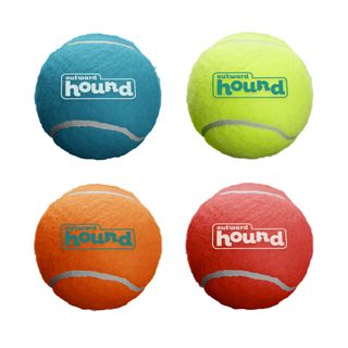 OUTWARD HOUND SQUEAKER BALLZ MEDIUM 4PK