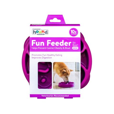 OUTWARD HOUND FUN FEEDER MINI PURPLE