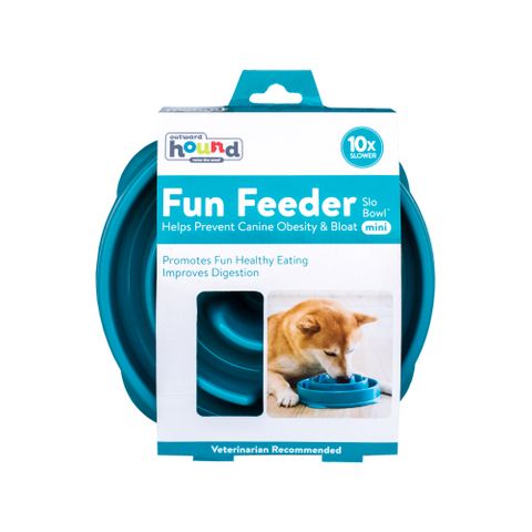 OUTWARD HOUND FUN FEEDER MINI TEAL