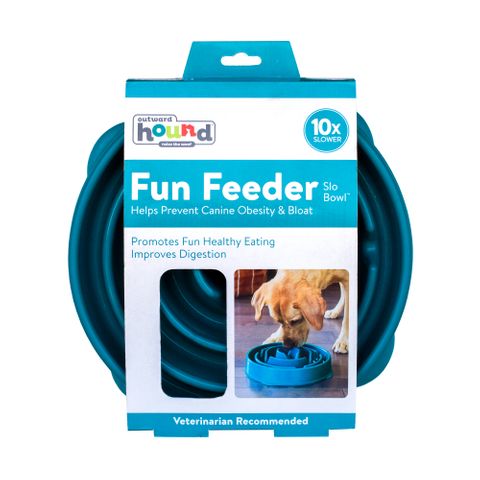 OUTWARD HOUND FUN FEEDER TEAL
