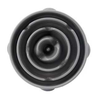 OUTWARD HOUND FUN FEEDER DROP MED GREY