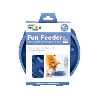 OUTWARD HOUND FUN FEEDER NOTCH BLUE MEDIUM