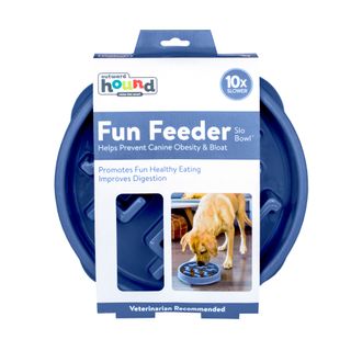 OUTWARD HOUND FUN FEEDER NOTCH BLUE LARGE