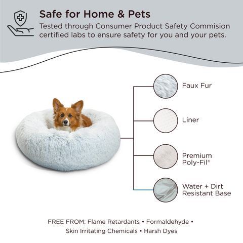 BEST FRIENDS BY SHERI BED DONUT SHAG FROST 30X30INCH VP