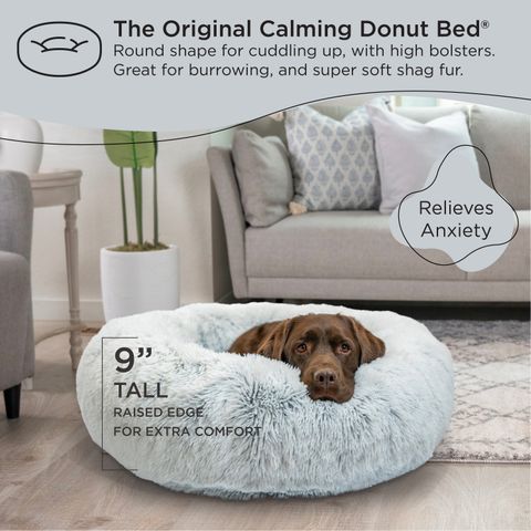BEST FRIENDS BY SHERI BED DONUT SHAG FROST 36X36INCH VP