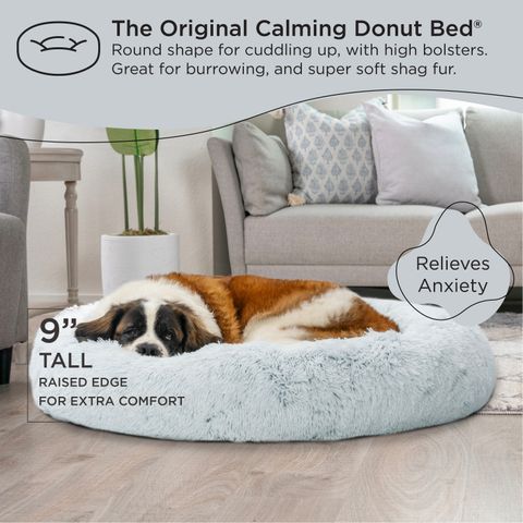 BEST FRIENDS BY SHERI BED DONUT SHAG FROST 45X45INCH VP