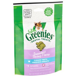 GREENIES FELINE SUCCULENT SHRIMP FLAVORED DENTAL TREATS 60G *DATED 10 JUNE 2025