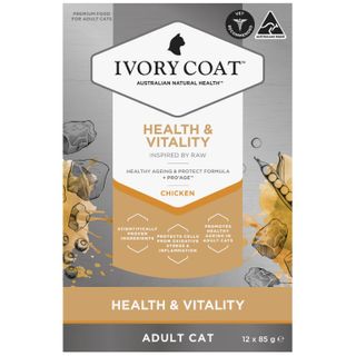 IVORY COAT RAW HEALTH CAT ADULT CHICKEN VITALITY 85GX12