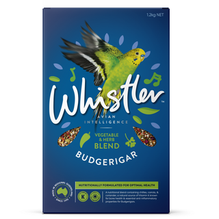 WHISTLER BUDGERIGAR GOURMET BLEND WITH VEGETABLE & HERB SUPERFOODS 1.2KG