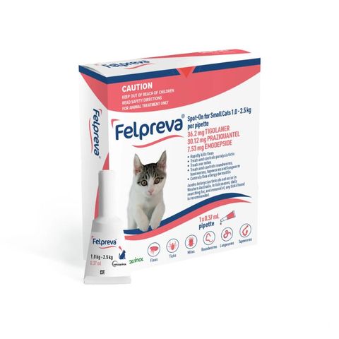 FELPREVA SMALL CATS 1-2.5KG SPOTON 1PK