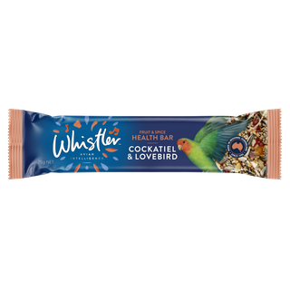 WHISTLER COCKATIEL & LOVEBIRD HEALTH BAR WITH FRUIT & SPICE 75G