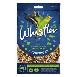 WHISTLER BUDGERIGAR POD WITH FRUIT, VEG, AND HERB SUPERFOODS 300G