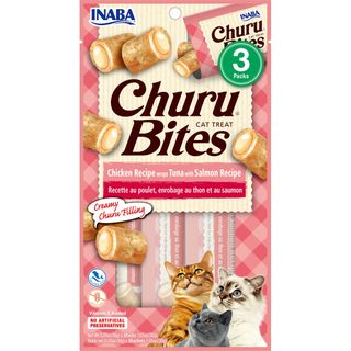 INABA Churu Bites Chicken Recipe wraps Tuna with Salmon Recipe 30g (10g X Tubes)