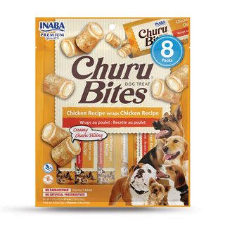 INABA Churu Bites Chicken Recipe wraps Chicken Recipe 96g  (12g X 8 Tubes)