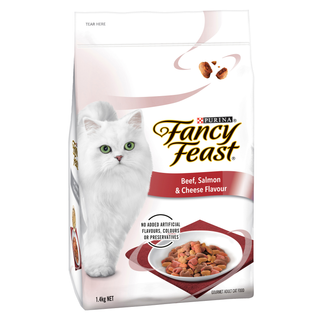 FANCY FEAST Adult Beef, Salmon & Cheese Flavour Dry Cat Food 1.4kg
