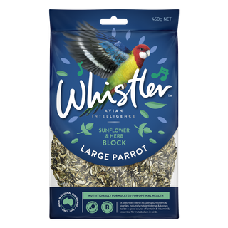 WHISTLER LARGE PARROT BLOCK SUNFLOWER & HERB BLEND 450G
