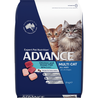 ADVANCE Multi-Cat Adult Chicken and Ocean Fish 8kg