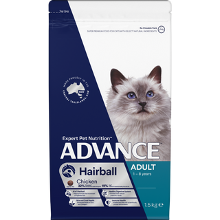 ADVANCE CAT ADULT HAIRBALL CHICKEN 1.5KG