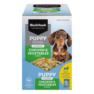 Black Hawk Original Puppy Wet Chicken & Vegetables 85gx12