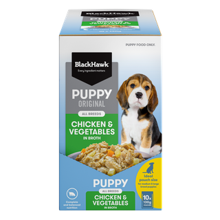Black Hawk Original Puppy Wet Chicken & Vegetables 130gx10