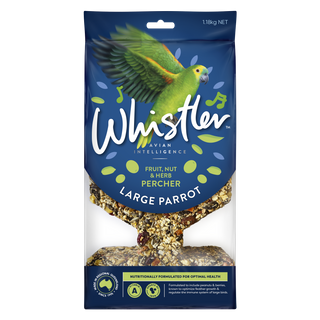 WHISTLER LARGE PARROT PERCHER WITH FRUIT, NUT & HERB SUPERFOODS 1.18KG