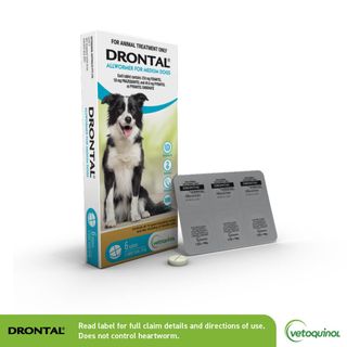 Drontal Allwormer® Tablets, Medium Dogs, 6 Tablets