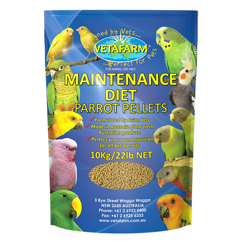 VETAFARM PARROT MAINTENANCE PELLETS 10KG