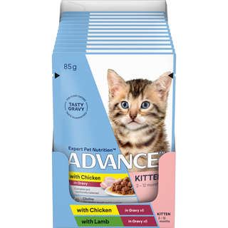 ADVANCE Kitten Chicken Chunks in Gravy SVMS 12x85g