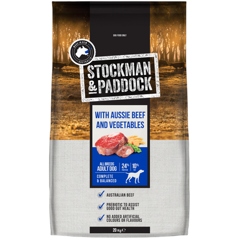 Stockman & Paddock Adult Beef and Vegetables dry food 20kg