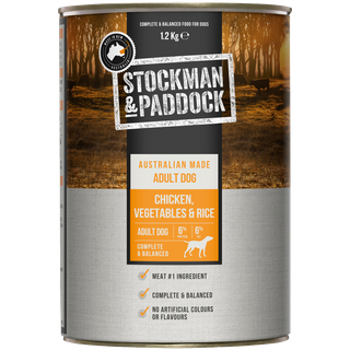 STOCKMAN & PADDOCK CHICKEN WITH VEGETABLES & RICE 1.2KGX6