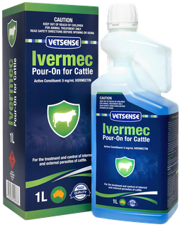 Vetsense Ivermec  Pour-On for Cattle 1L