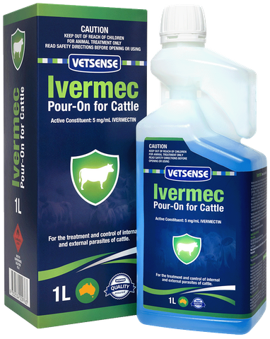 Vetsense Ivermec  Pour-On for Cattle 1L