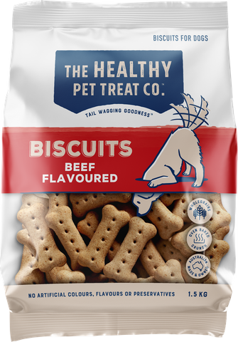 HEALTHY PET TREAT COMPANY Beef Biscuits 1.5kg