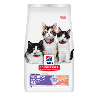 SCIENCE DIET KITTEN SENSITIVE STOMACH & SKIN SALMON & BROWN RICE 1.58KG
